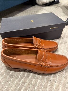 Polo by Ralph Lauren Men’s Brown Leather Penny Loafers